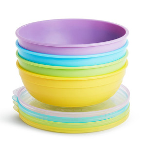 Munchkin Set De Masa, Love-A-Bowls, 4 Boluri Cu Capac + 2 Lingurite, 4L+ - Img 2