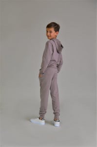 Pantaloni trening bumbac Brumy U035 cappuccino, 140 cm, 10 ani - Img 4