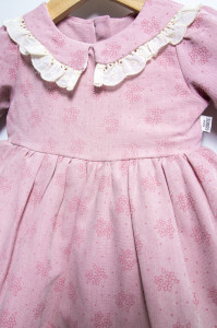 Rochita eleganta pentru fetite Elbise, Tongs baby, cu tulle si volane (Culoare: Bej, Marime: 24-36 luni)