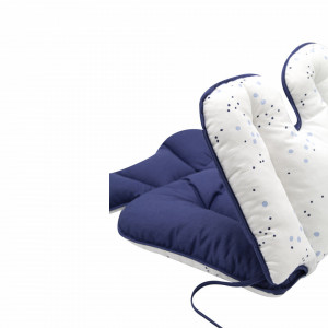 Saltea cu doua fete pentru carucior si scaun de masa Dots BabyJem (Culoare: Roz)