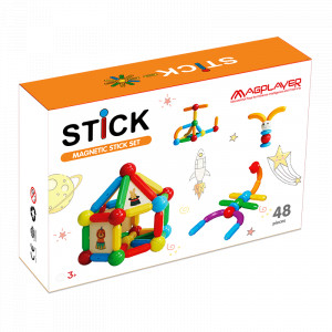 Set de constructie magnetic - STICK (48 piese) - Img 2