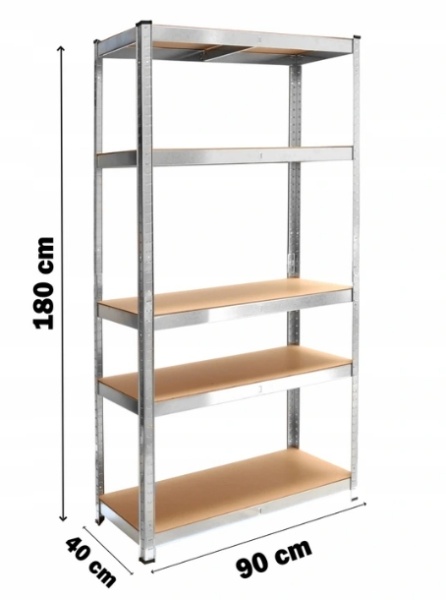 Raft de garaj 90x40x180cm 5 rafturi metal MDF MXM90060