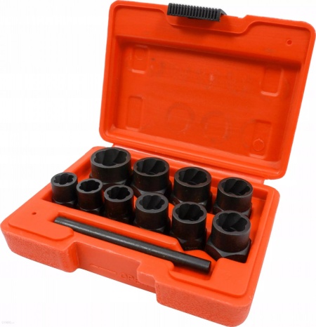 Set extractoare pentru suruburi rupte 10 elemente 3/8" V86481