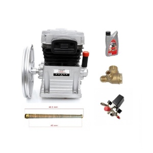 Cap compresor + ulei + presostat + supapa + teava 300L/min C1493 - Img 1