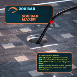 Furtun curățare canalizare, presiune, 20 metri – XR2059 - Img 7