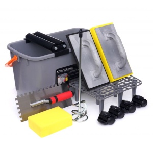 Galeata pentru chituire 24l Ccu gletiere x 3 spatula de mestecare si 4 roti - Img 1