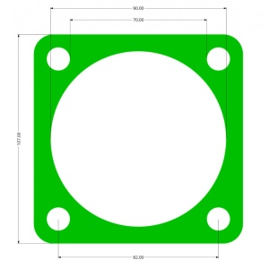 Garnitura cap compresor piston 80MM