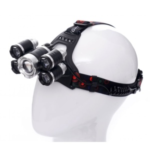 Lanterna frontala de cap T6 led cu 4x Q5 zoom 1-2000x 18A KD1248 KraftDele - Img 8