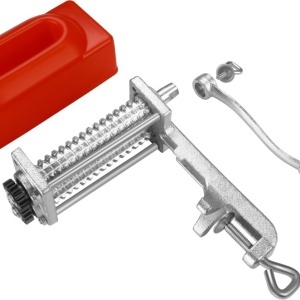 Mașină manuală pentru frăgezirea și întinderea cărnii KraftDele KD4193, cu prindere pe blat și role de lucru