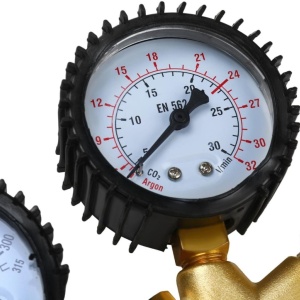 Reductor butelie AR/CO2 XD1822 pentru sudură, cu manometre, reglaj precis și debit maxim 32 L/min