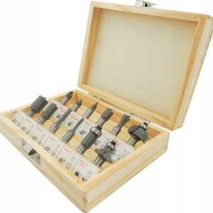 Set de 12 freze pentru lemn diferite profile cu prindere de 8mm - Img 2