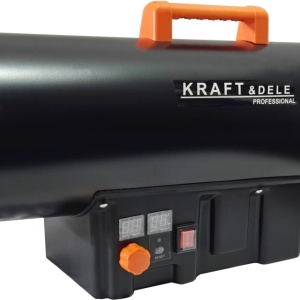 Aerotermă pe gaz LPG 45 kW KraftDele KD11706 cu termostat și afișaj digital, pentru încălzirea spațiilor medii și mari