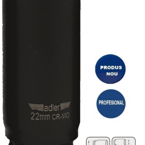 Cheie tubulara de IMPACT 1/2" ADLER AD-3513.22D 22mm varianta lunga - Img 1