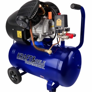 Compresor de aer cu ulei KraftDele KD4049, rezervor 50L, 3,5 kW, 380 l/min, 10 bar, pentru atelier, garaj și scule pneumatice