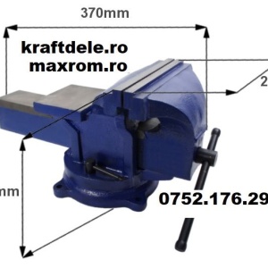 Menghină triaxială rotativă cu nicovală 200 mm KraftDele KD1104, bază rotativă 360° și fălci călite