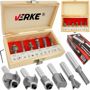 Set de 6 freze pentru lemn diferite profile cu prindere de 8mm - Img 1