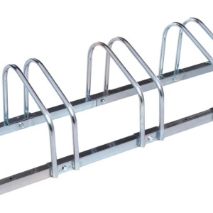 Stativ suport biciclete 5 locuri CD652, oțel galvanizat, fixare în pardoseală, pentru anvelope până la 60 mm - Img 1