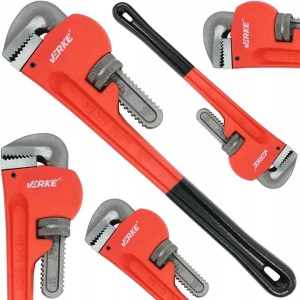 Cheie reglabilă tip Mops Stillson pentru tevi la 90° deschidere 80mm lungime 600mm CR-MO - Img 1