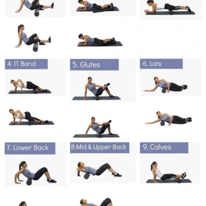 Set 3 in 1 pentru yoga si masaj, Zola, rola, 1 bila single si 1 bila dubla, duritate medie, din spuma B-11902 – echipament profesional