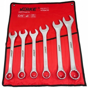 Set chei combinate inelare si drepte 34-50mm 6 elemente V35430 Verke - Img 1
