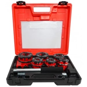 Set clupa filetat profesionala 6 piese 1/4", 3/8", 1/2", 3/4", 1", 1-1/4" V07516 Verke - Img 1