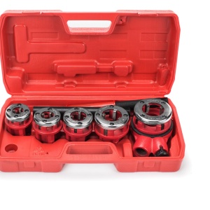 Set clupa filiera filetat manuala 5 piese 3/8"; 1/2"; 3/4"; 1"; 1 1/4" XM55810 – echipament profesional