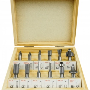 Set de 12 freze pentru lemn diferite profile cu prindere de 8mm - Img 1