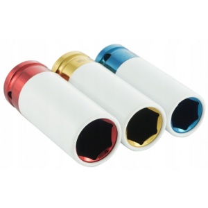 Set de chei tubulare IMPACT 1/2" 3 piese varianta lunga din teflon V86100 Verke – echipament profesional