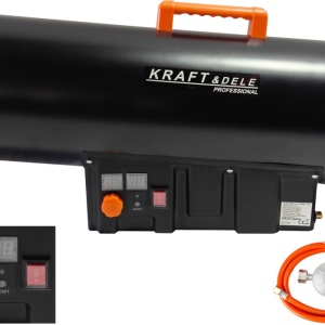 Aerotermă pe gaz LPG 60 kW KraftDele KD11702 cu termostat și afișaj, pentru hale, ateliere, depozite și spații mari - Img 6