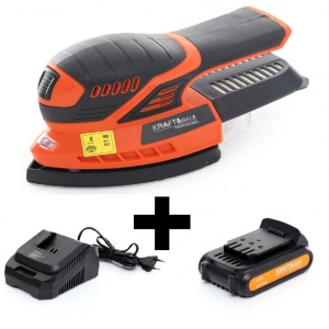 Aparat de slefuit cu microvibratie 18V X-SERIES KraftDele KD1768 + 2.0 Ah - Img 1