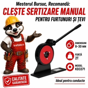Clește sertizare furtunuri și țevi 8–30 mm 2T XD3371 – presă manuală pentru conducte