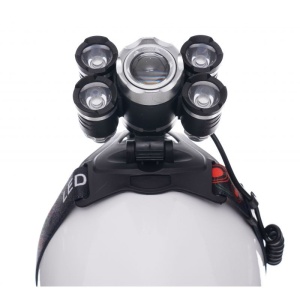 Lanterna frontala de cap T6 led cu 4x Q5 zoom 1-2000x 18A KD1248 KraftDele - Img 2