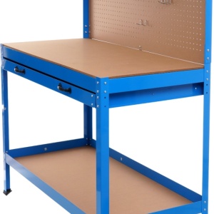 Masă de lucru pentru atelier XD640, 1200 x 600 mm, cu sertar, panou pentru scule și raft inferior 80 kg - Img 9