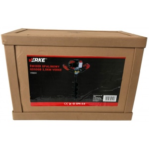 Motoforeza de pamant 2.5 CP motor 2 timpi + burgiu de 80mm Verke V90041 – echipament profesional