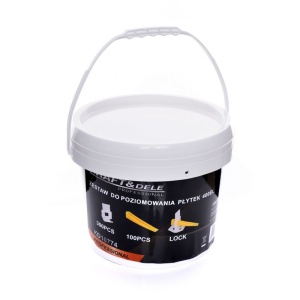 Pachet sistem nivelare gresie 300 clipsuri si 100 pene KD10774 Kraftdele - Img 1