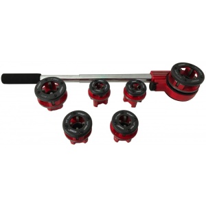 Set clupa filetat profesionala 6 piese 1/4", 3/8", 1/2", 3/4", 1", 1-1/4" V07516 Verke - Img 2