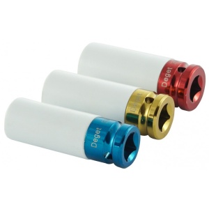 Set de chei tubulare IMPACT 1/2" 3 piese varianta lunga din teflon V86100 Verke – echipament profesional