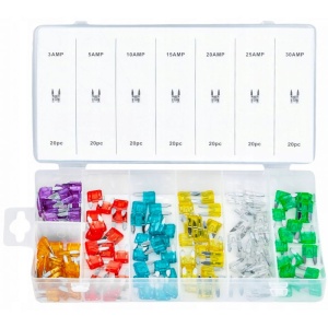 Sigurante auto set 140 buc 3-30A KD1301 Kraftdele - Img 1