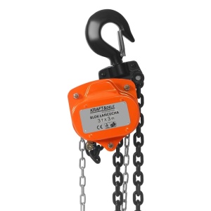 Troliu manual cu lanț KraftDele KD3501, capacitate 3T, înălțime de ridicare 3 m, pentru ridicare și coborâre sarcini grele - Img 8