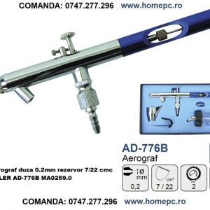 Aerograf duza 0.2mm rezervor 7/22 cmc ADLER AD-776B MA0259.0 - Img 4