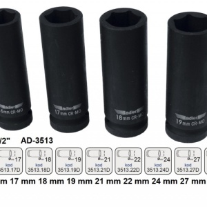 Cheie tubulara de IMPACT 1/2" ADLER AD-3513.27D 27mm varianta lunga - Img 3