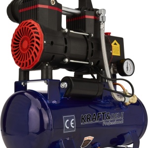 Compresor Fără Ulei 9L 1200W 155L/min – Compact, Silențios și Ușor de Transportat | KraftDele KD2127 - Img 7