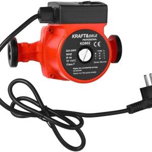 Pompa obiegowa pentru instalații de încălzire KraftDele KD802 25-6/180, 230V, debit 58 l/min, înălțime de pompare 6 m