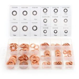 Set saibe din cupru diferite dimensiuni 150 elemente KraftDele KD10503 - Img 3