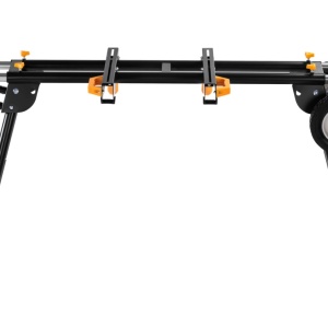 Suport profesional pentru ferăstrău staționar CD11873 – Extensibil 216 cm, Picioare pliabile, Role de ghidare și Roți de transport - Img 2