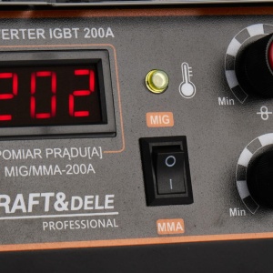 Aparat de sudură invertor MIG/MMA 200A KraftDele KD1788, 2 în 1, compact, pentru oțel și inox - Img 5