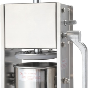 Aparat manual de umplut cârnați KraftDele KD4132, capacitate 5 kg, 4 pâlnii, inox, pentru preparate de casă și mezeluri - Img 5