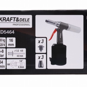 Dispozitiv pneumatic pentru nituire pop-nituri 3,2 / 4,0 / 4,8 mm KD5464 – dispozitiv pneumatic de nituire, Kraft&Dele
