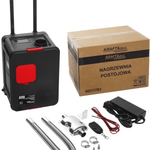 Încălzitor staționar mobil pe motorină XD11783, LCD, pilot, Bluetooth, 12V/24V/230V, până la 9 kW - Img 2