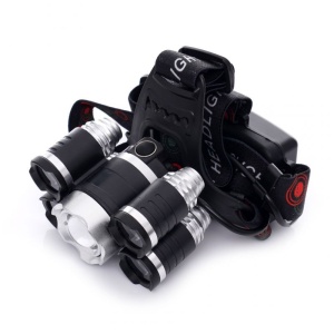 Lanterna frontala de cap T6 led cu 4x Q5 zoom 1-2000x 18A KD1248 KraftDele - Img 3